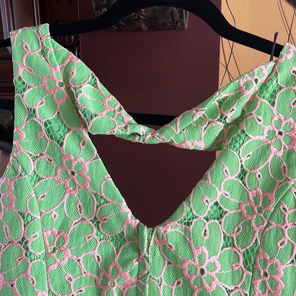 BNWT Lilly Pulitzer Freja dress size 4 green pink a-line skater - Picture 2 of 6